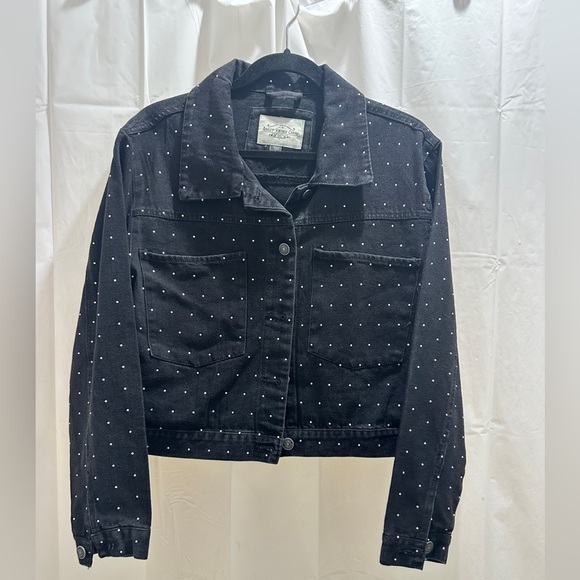 Elegant Black Rhinestones Jean Jacket - Picture 5 of 9